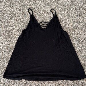 American Eagle Outfitters Black Strappy V-Neck Cami